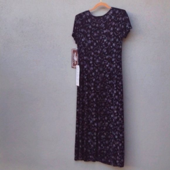 VTG Molly Malloy Black Glittery Cocktail Print Dress 10 - Picture 3 of 9